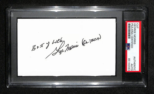 George Morris Autographed 3x5 Cut Card PSA/DNA 186542