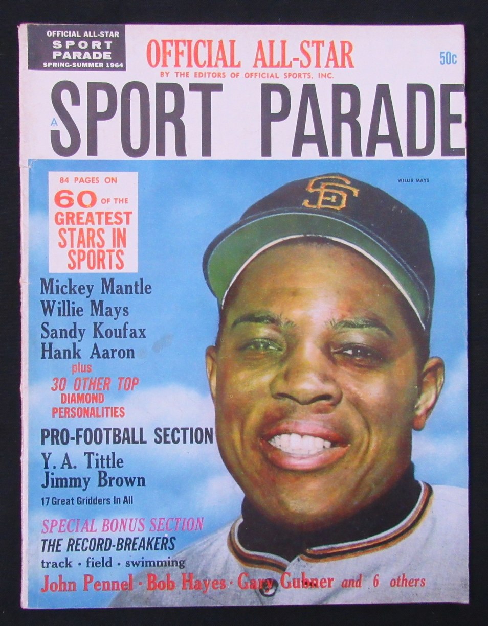 1964 Official All Star Sport Parade Magazine Willie Mays HOF Cover 185537