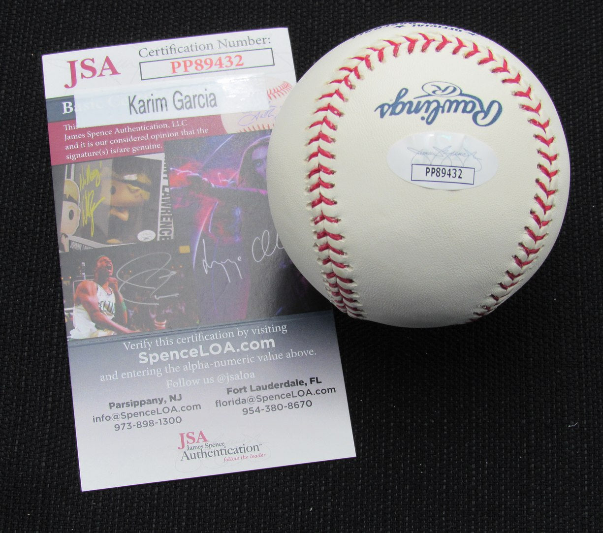 Karim Garcia Signed/Auto Yankees 100th OML Baseball JSA Inscr 186688