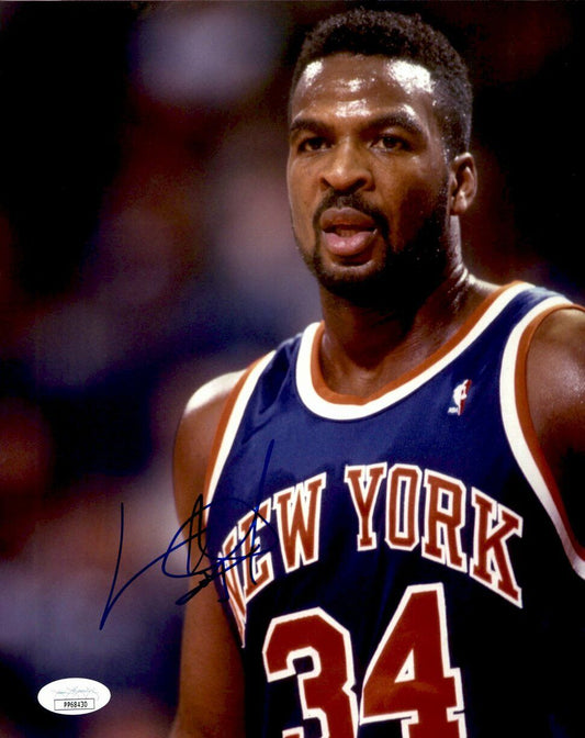 Charles Oakley New York Knicks Signed/Autographed 8x10 Color Photo JSA 160699
