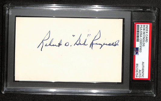 Bob "Horse" Reynolds CFB HOF Signed/Auto 3x5 Index Card Stanford PSA/DNA 189018