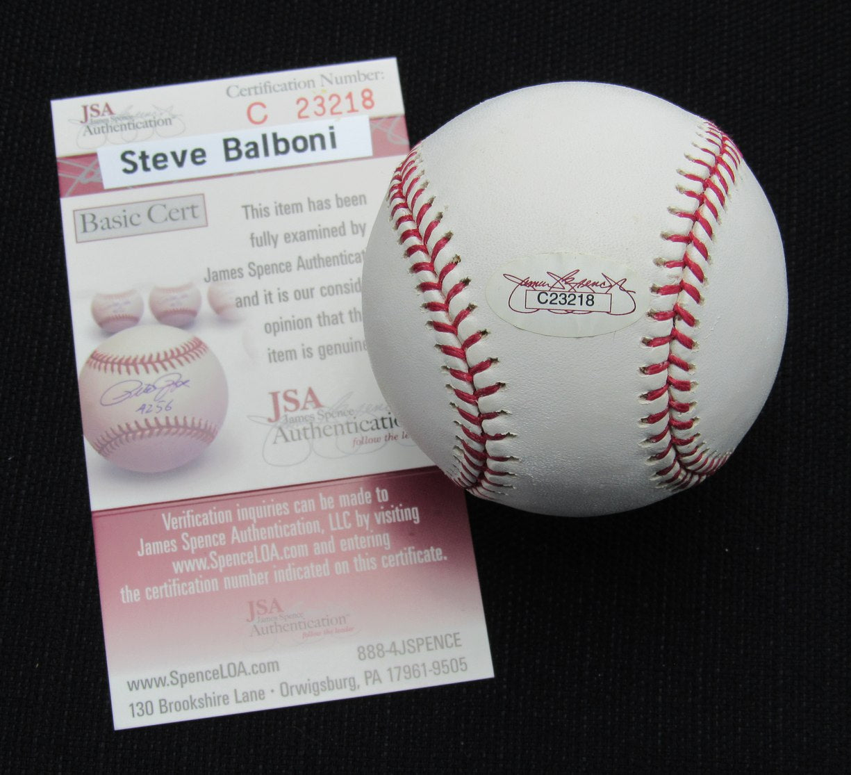 Steve Balboni Signed/Auto Yankees 100th OML Baseball JSA 186759