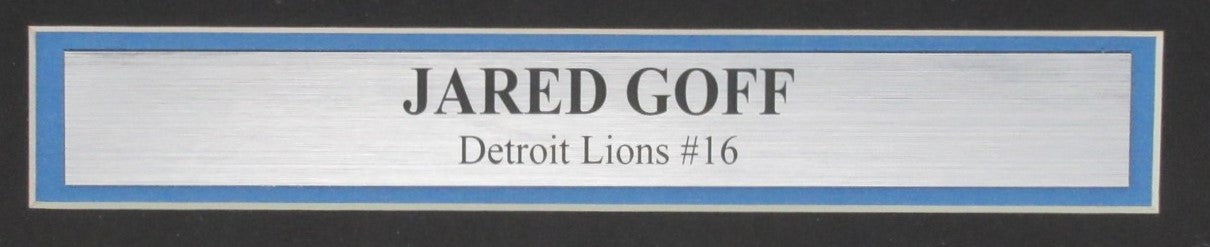 Jared Goff Autographed 16x20 Football Photo Framed Detroit Lions Fanatics