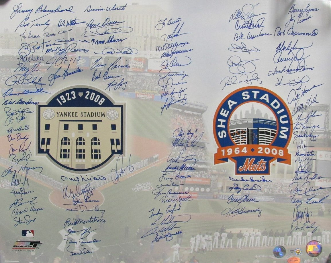New York Yankees and Mets Collage Team Signed by 96 16x20 Photo MLB Holo 193246