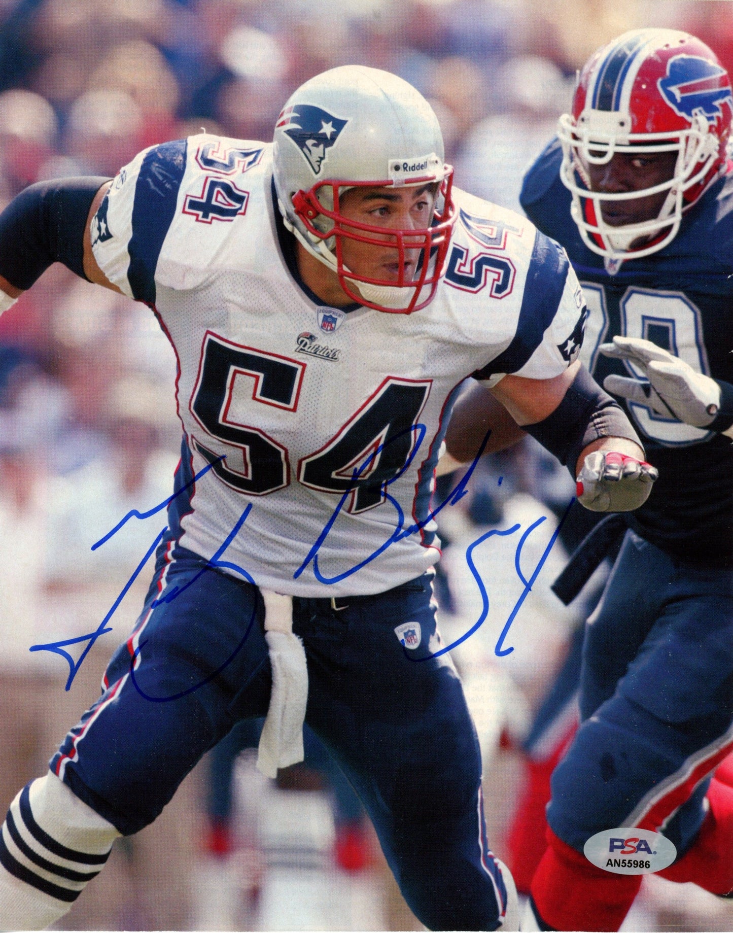 Tedy Bruschi Signed/Auto 8x10 Magazine Photo New England Patriots PSA/DNA 188123