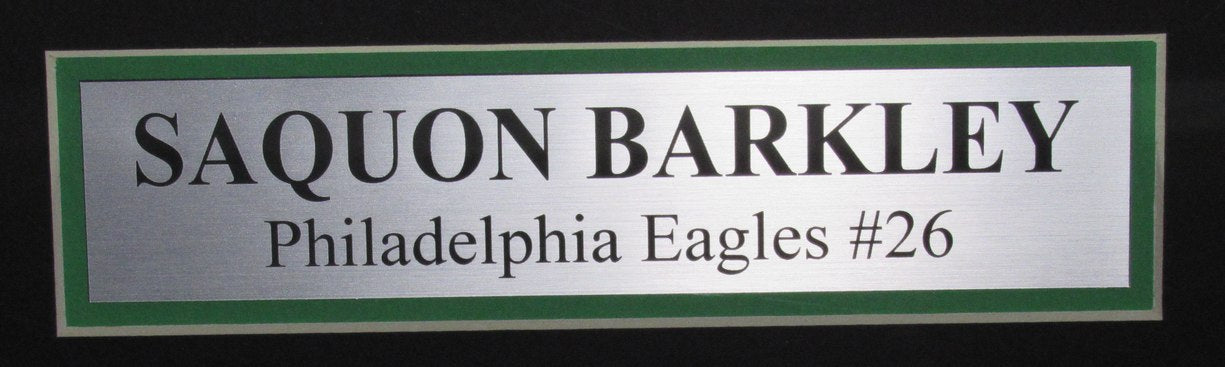 Saquon Barkley Signed Football Jersey Philadelphia Eagles Framed Beckett 193637