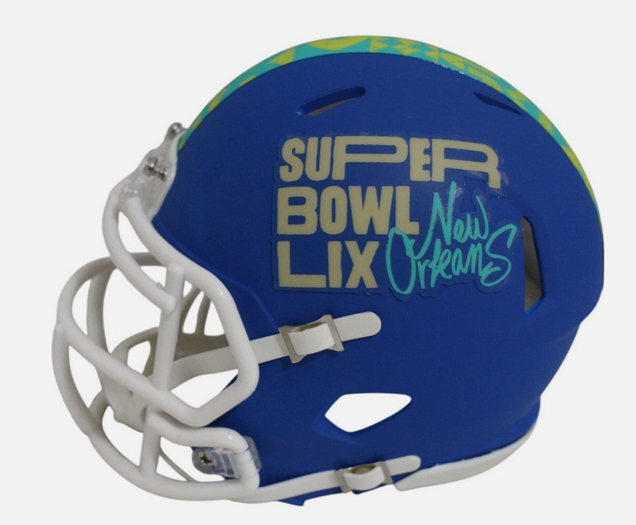 Super Bowl 59 LIX Speed Mini Helmet Kansas City Chiefs Eagles Un Signed 193474