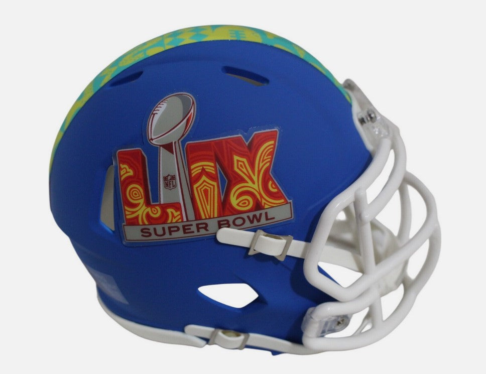 Super Bowl 59 LIX Speed Mini Helmet Kansas City Chiefs Eagles Un Signed 193474