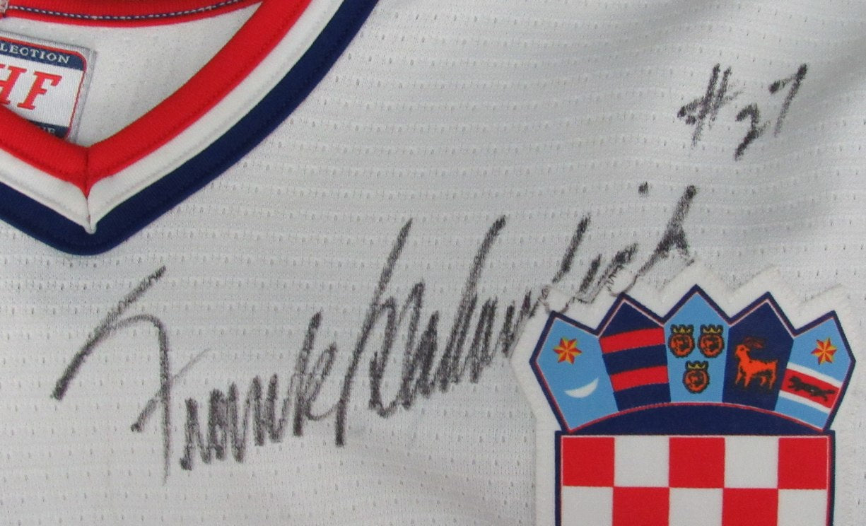 Frank Mahovlich HOF Signed/Autographed SP Hockey Jersey Hrvatska JSA 192689