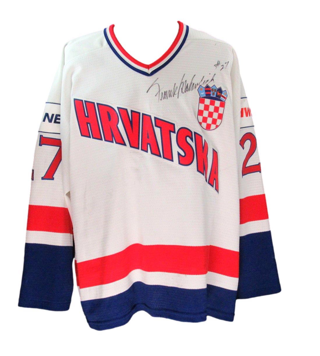 Frank Mahovlich HOF Signed/Autographed SP Hockey Jersey Hrvatska JSA 192689