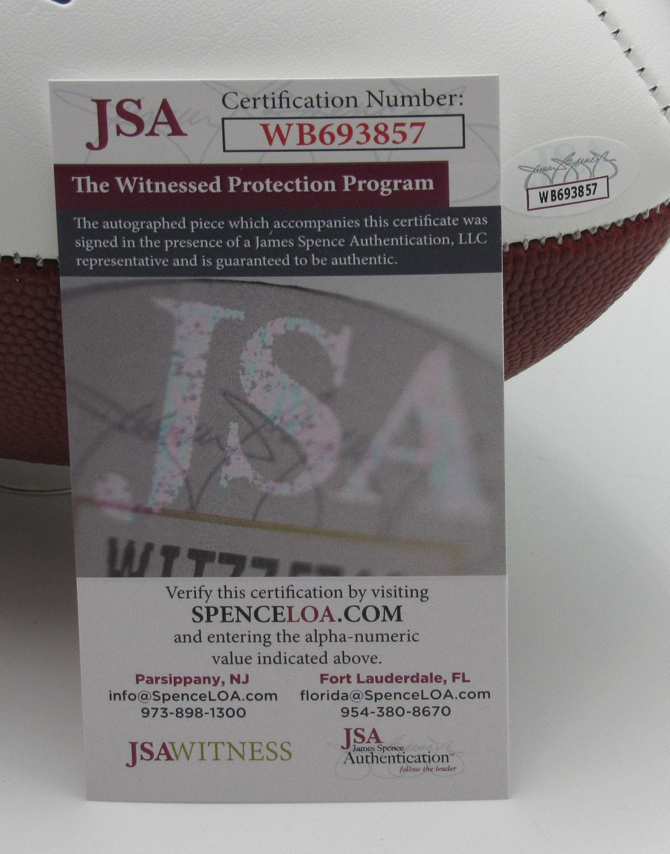 Nolan Smith Signed/Auto White Philadelphia Eagles Logo Football JSA 193465
