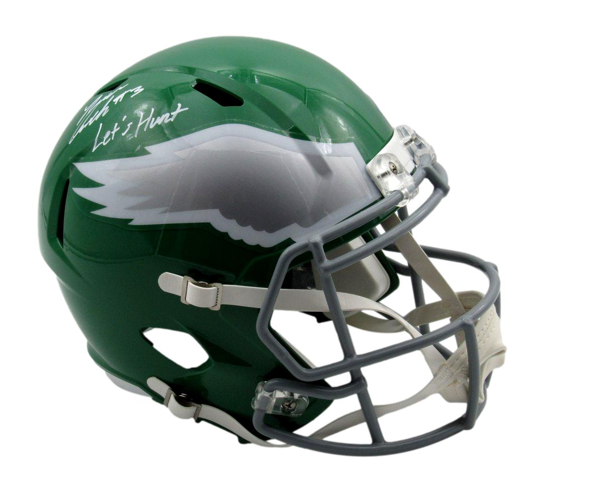 Nolan Smith Signed/Inscribed Full Size Replica Kelly Helmet Eagles JSA 193470