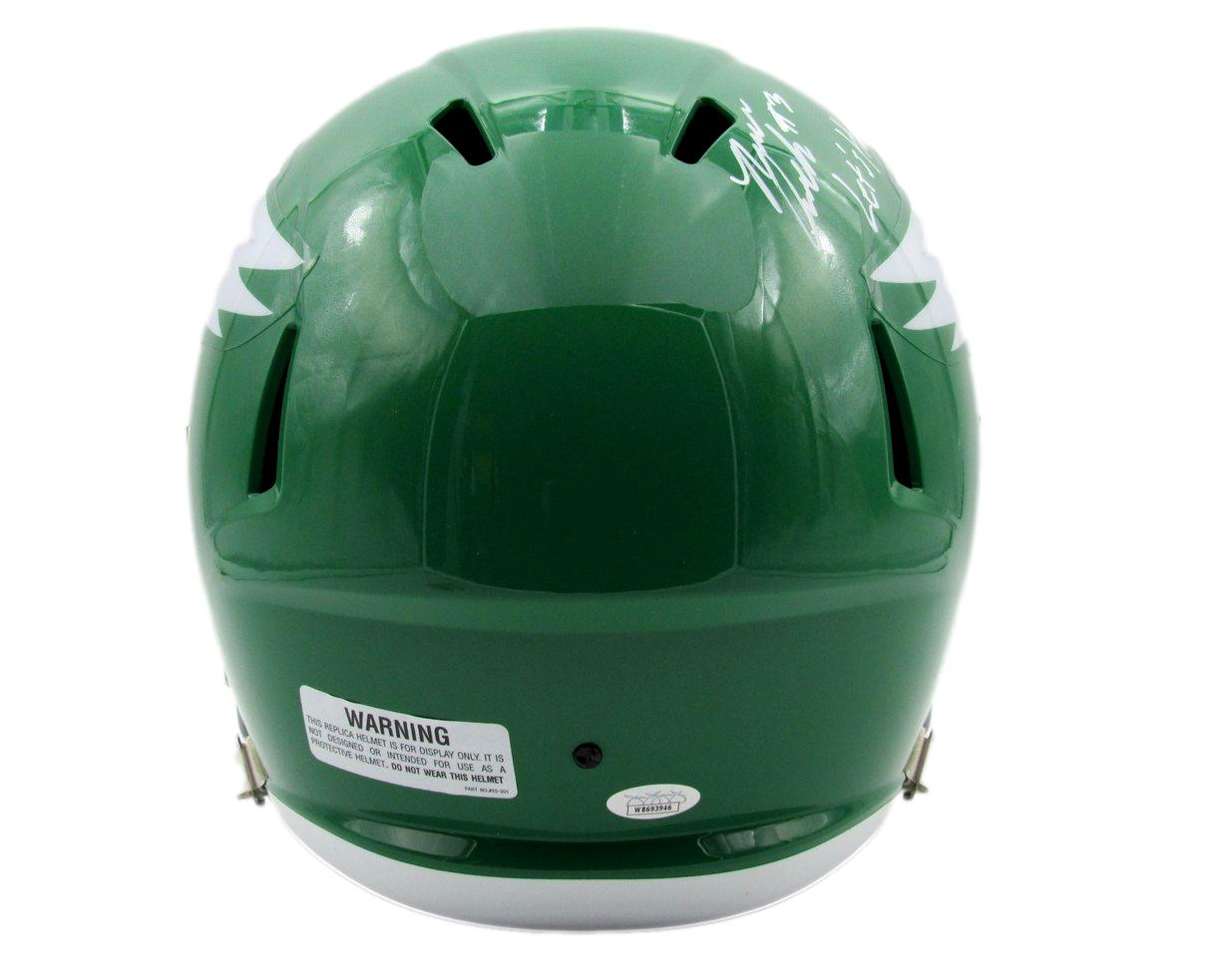 Nolan Smith Signed/Inscribed Full Size Replica Kelly Helmet Eagles JSA 193470