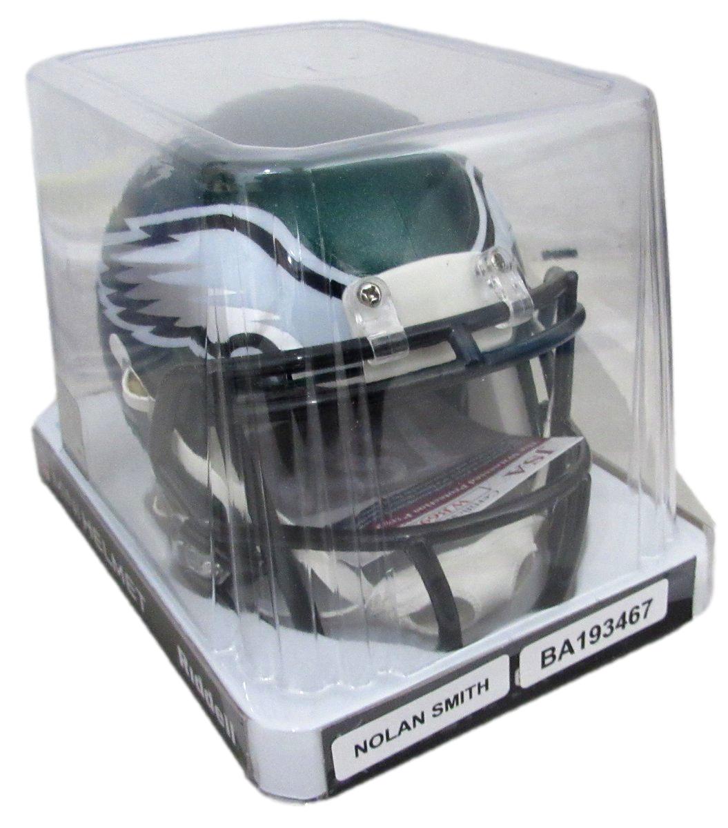 Nolan Smith Signed/Auto Speed Mini Football Helmet Eagles JSA 193467