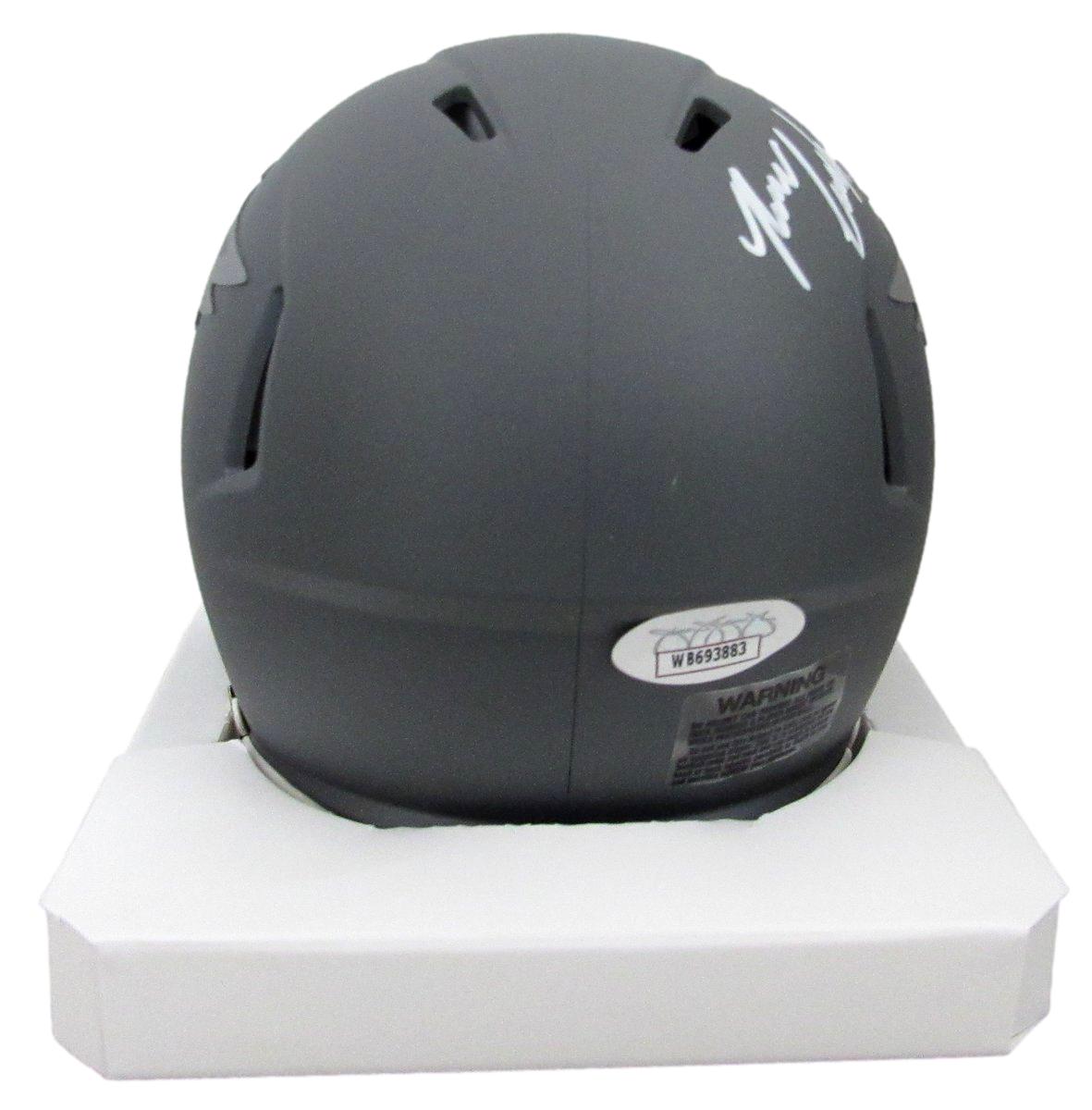 Nolan Smith Signed/Auto Slate Mini Football Helmet Eagles JSA 193468