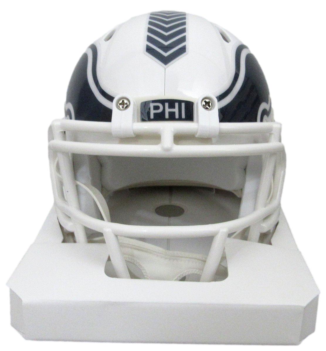 Nolan Smith Signed/Auto Salute To Service Mini Football Helmet Eagles JSA 193469