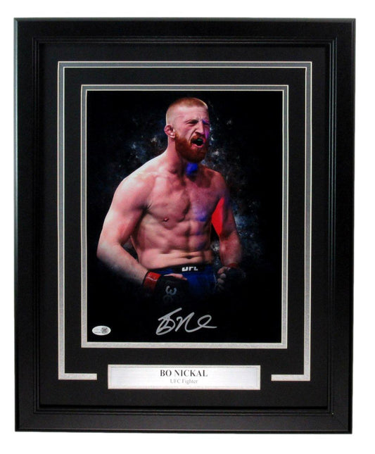 Bo Nickal Signed/Auto 11x14 Photo UFC Fighter Framed JSA 193620