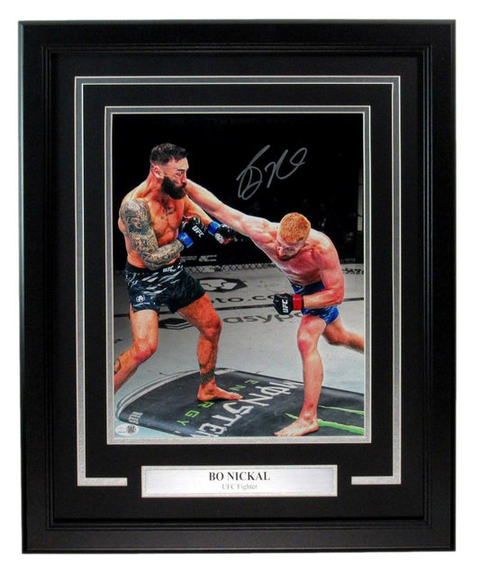 Bo Nickal Signed/Auto 11x14 Photo UFC Fighter Framed JSA 193621