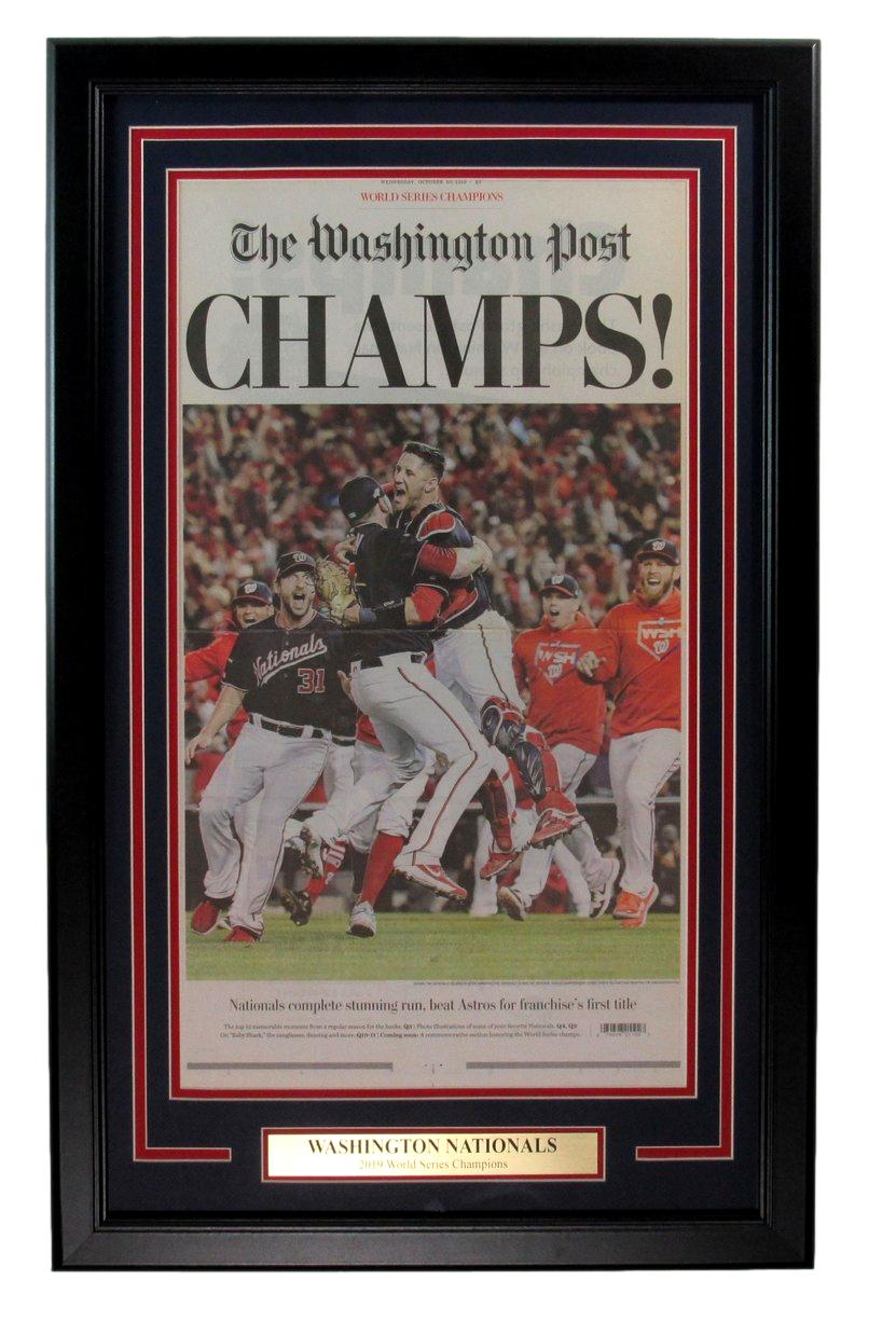 The Washington Post Newspaper Nationals 2019 World Series Champs Framed 193625