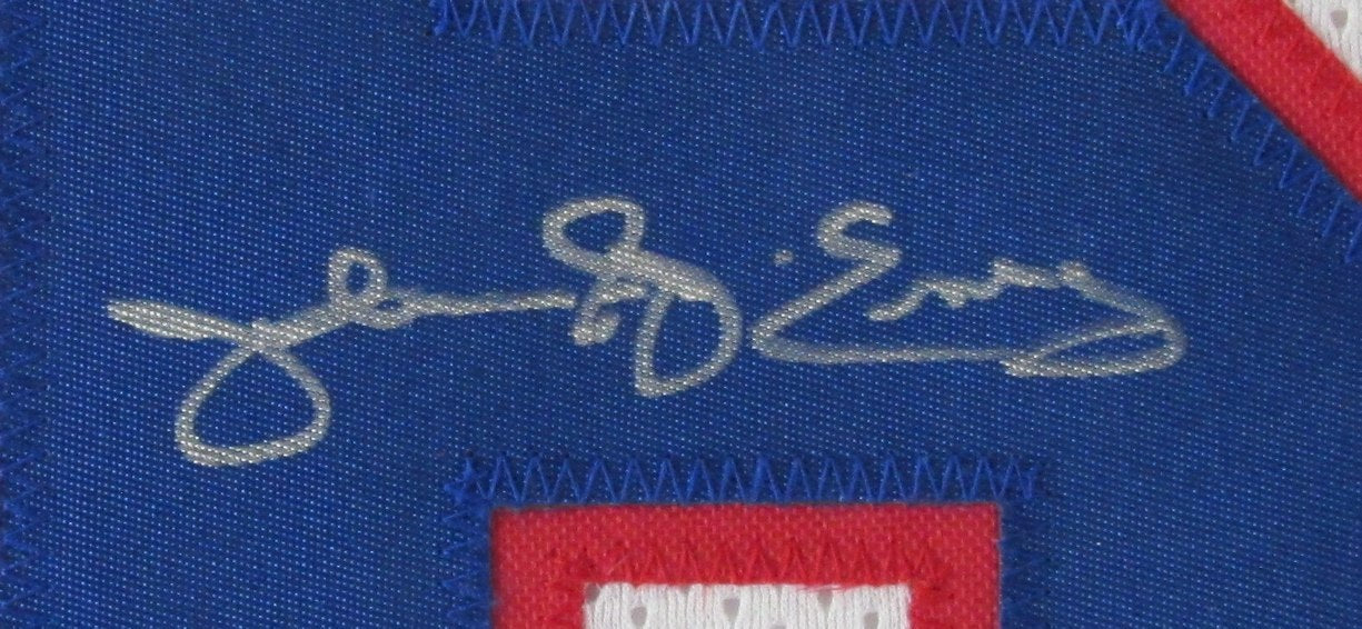 Julius Erving HOF Signed/Auto White Basketball Jersey 76ers Framed JSA 193627