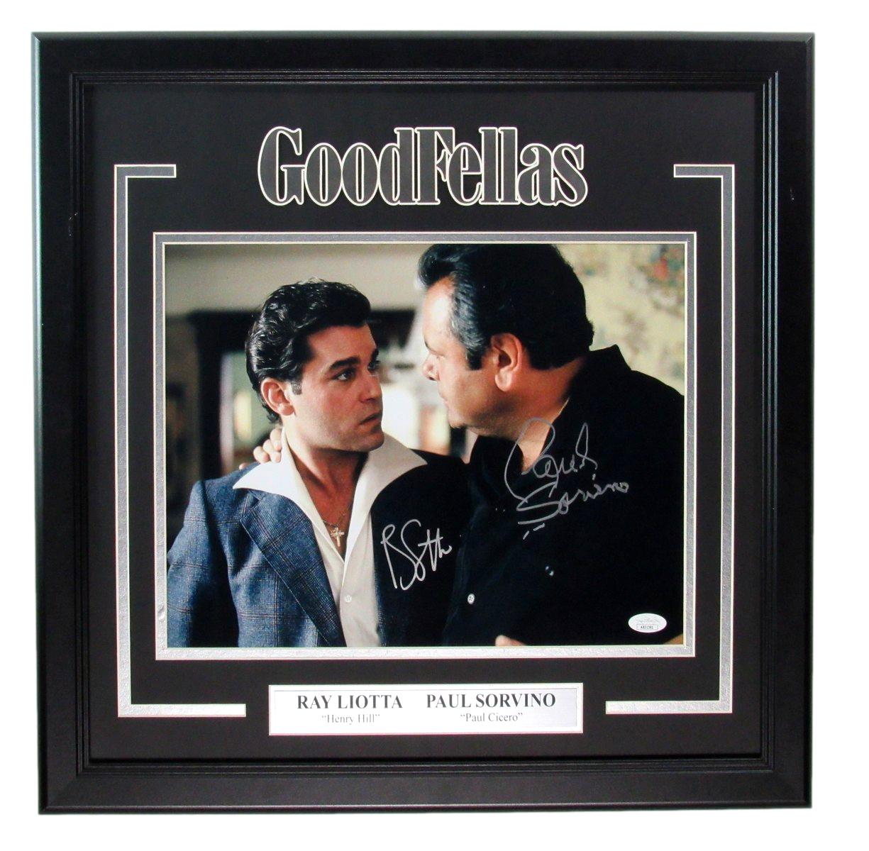 Ray Liotta/Paul Sorvino Dual-Signed "Goodfellas" 11x14 Photo Framed JSA 193529