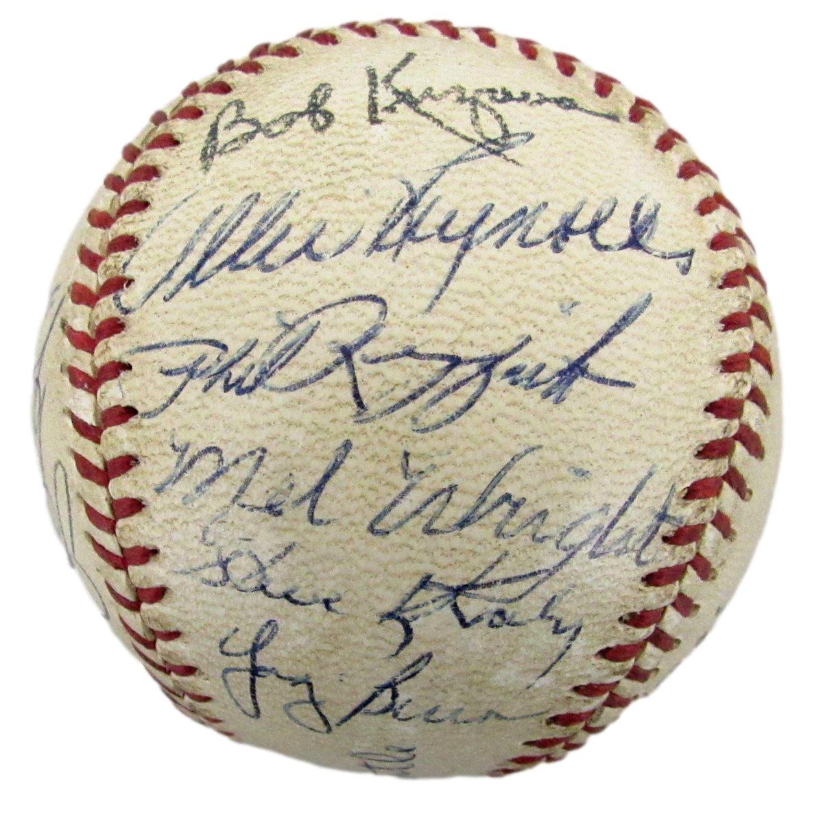 1953 Yankees ONL Team Signed Baseball (24) WS Champs Berra/Mantle JSA 193549