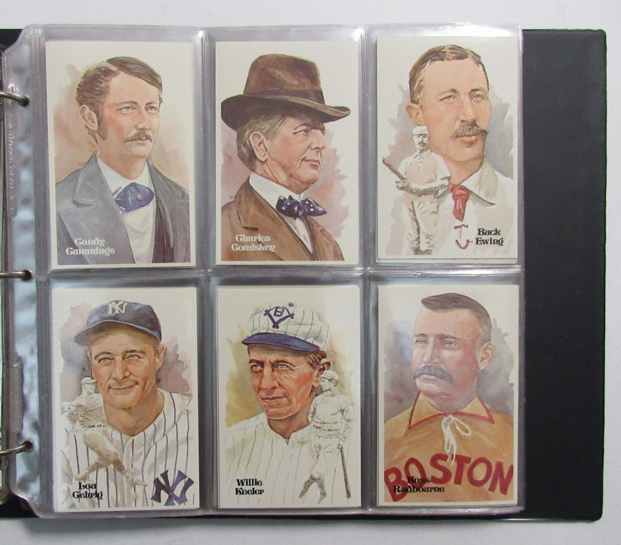 Perez Steele HOF Postcard Complete Set in Binder w/ (65) Signed Mantle + 193910