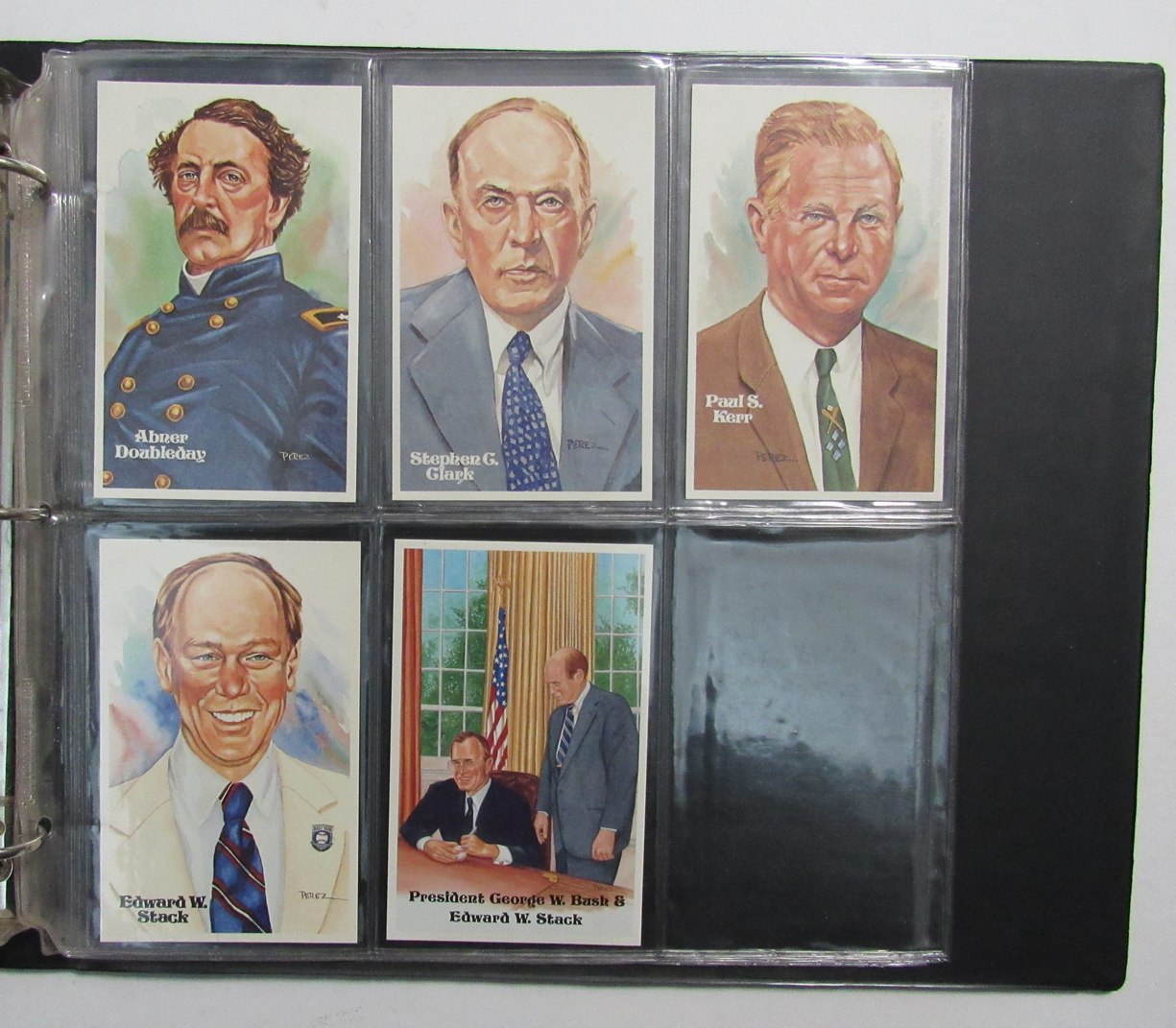 Perez Steele HOF Postcard Complete Set in Binder w/ (65) Signed Mantle + 193910