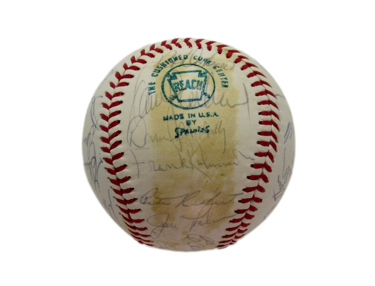 1971 Orioles Team Signed OAL Baseball (27) Robinson Palmer Weaver HOFers 193600