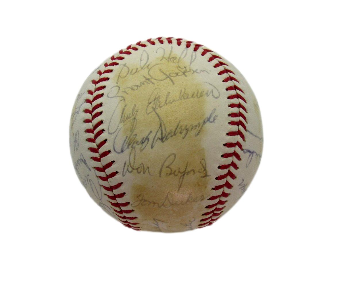 1971 Orioles Team Signed OAL Baseball (27) Robinson Palmer Weaver HOFers 193600