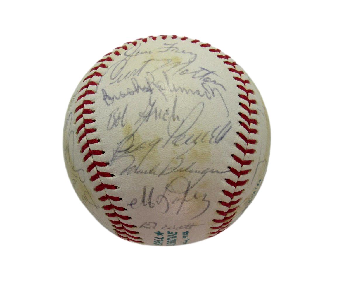 1971 Orioles Team Signed OAL Baseball (27) Robinson Palmer Weaver HOFers 193600
