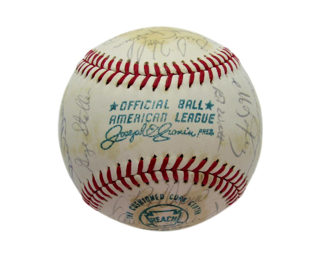 1971 Orioles Team Signed OAL Baseball (27) Robinson Palmer Weaver HOFers 193600