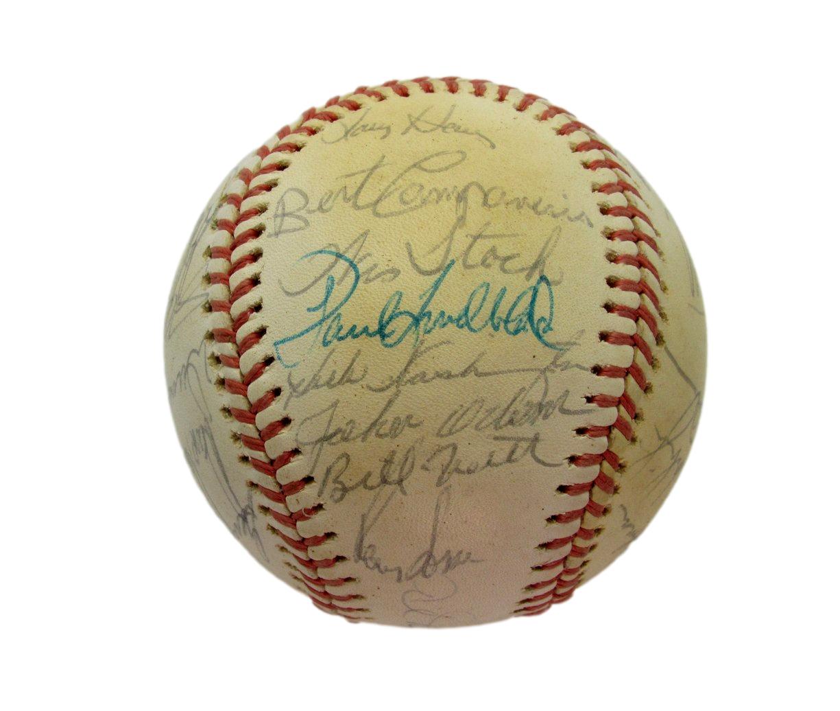 1970s Oakland A's Team Signed OAL Baseball (30) Catfish Hunter Vida Blue 193599