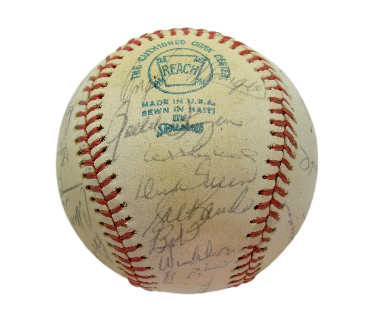 1970s Oakland A's Team Signed OAL Baseball (30) Catfish Hunter Vida Blue 193599