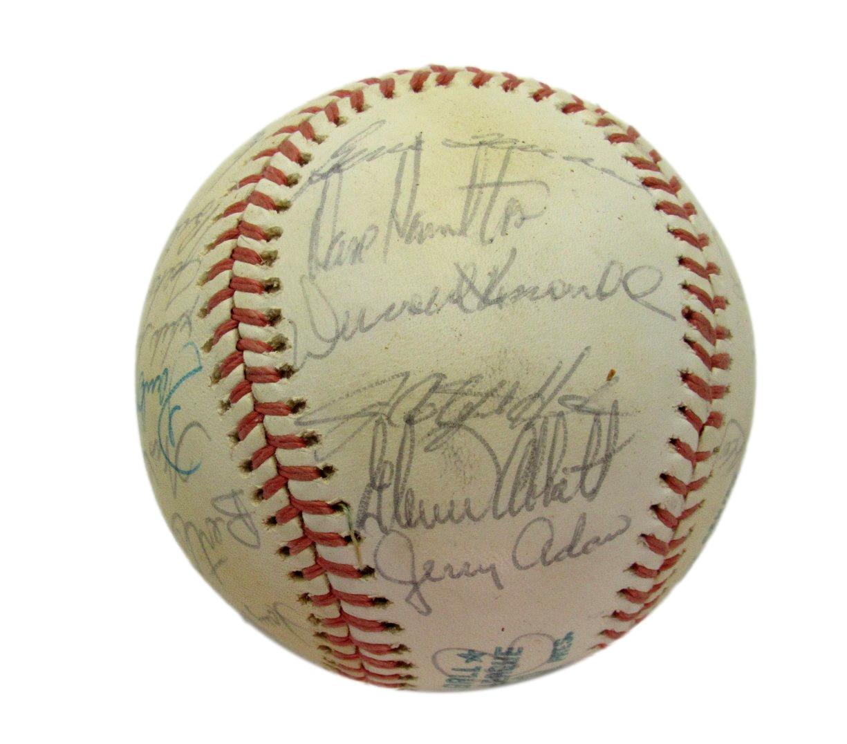 1970s Oakland A's Team Signed OAL Baseball (30) Catfish Hunter Vida Blue 193599
