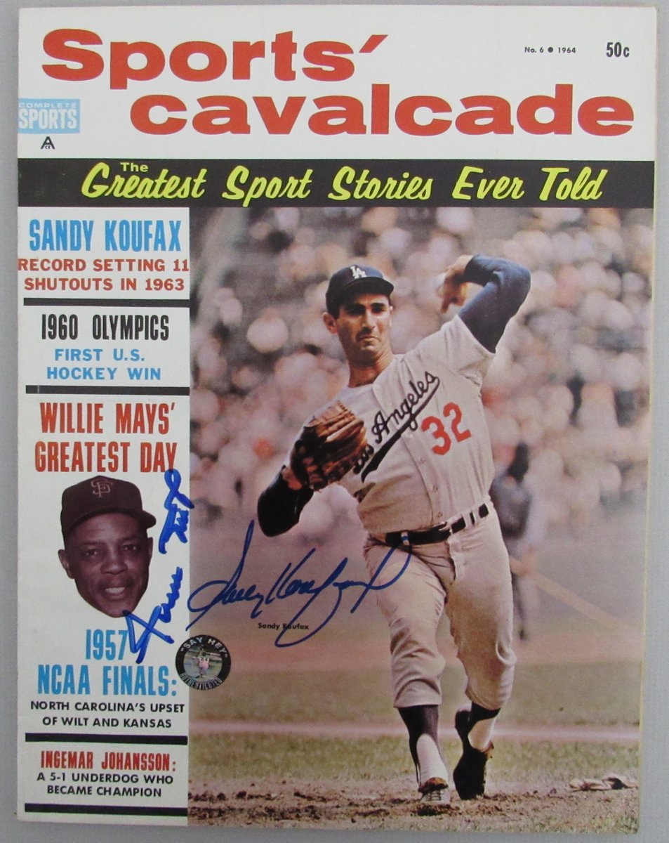 Willie Mays/Sandy Koufax Dual Signed/Auto 1964 Sports Cavalcade Magazine 193548