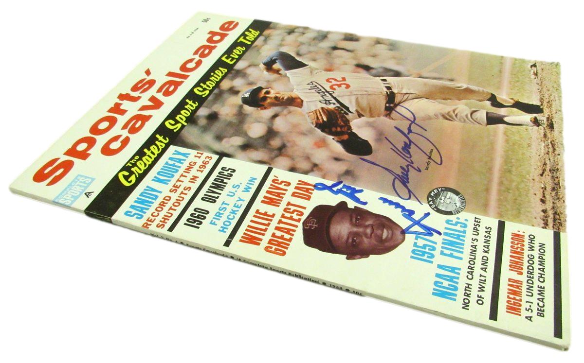 Willie Mays/Sandy Koufax Dual Signed/Auto 1964 Sports Cavalcade Magazine 193548