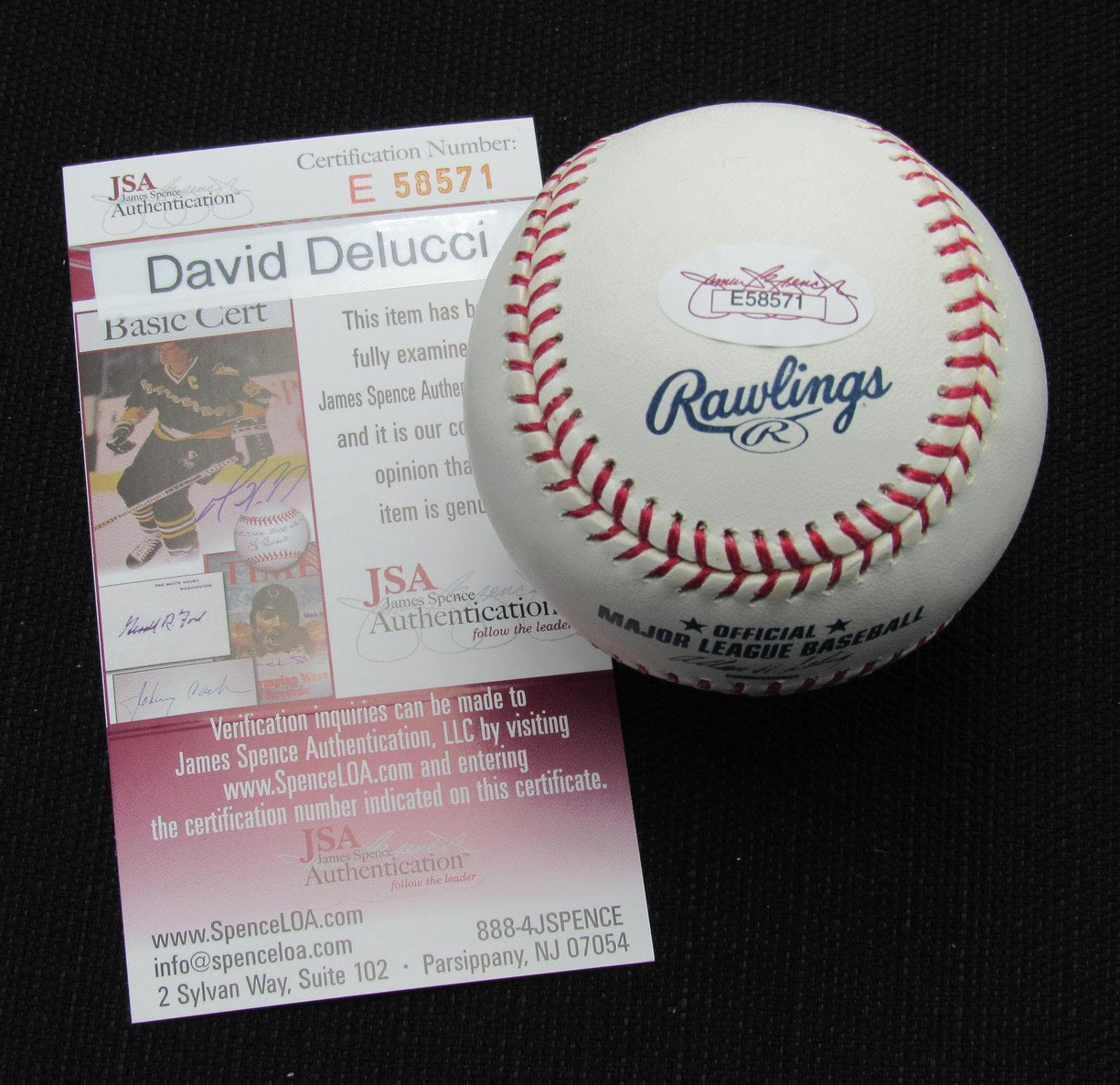 David Dellucci Signed/Auto OML Yankees 100th Anniversary Baseball JSA 186638
