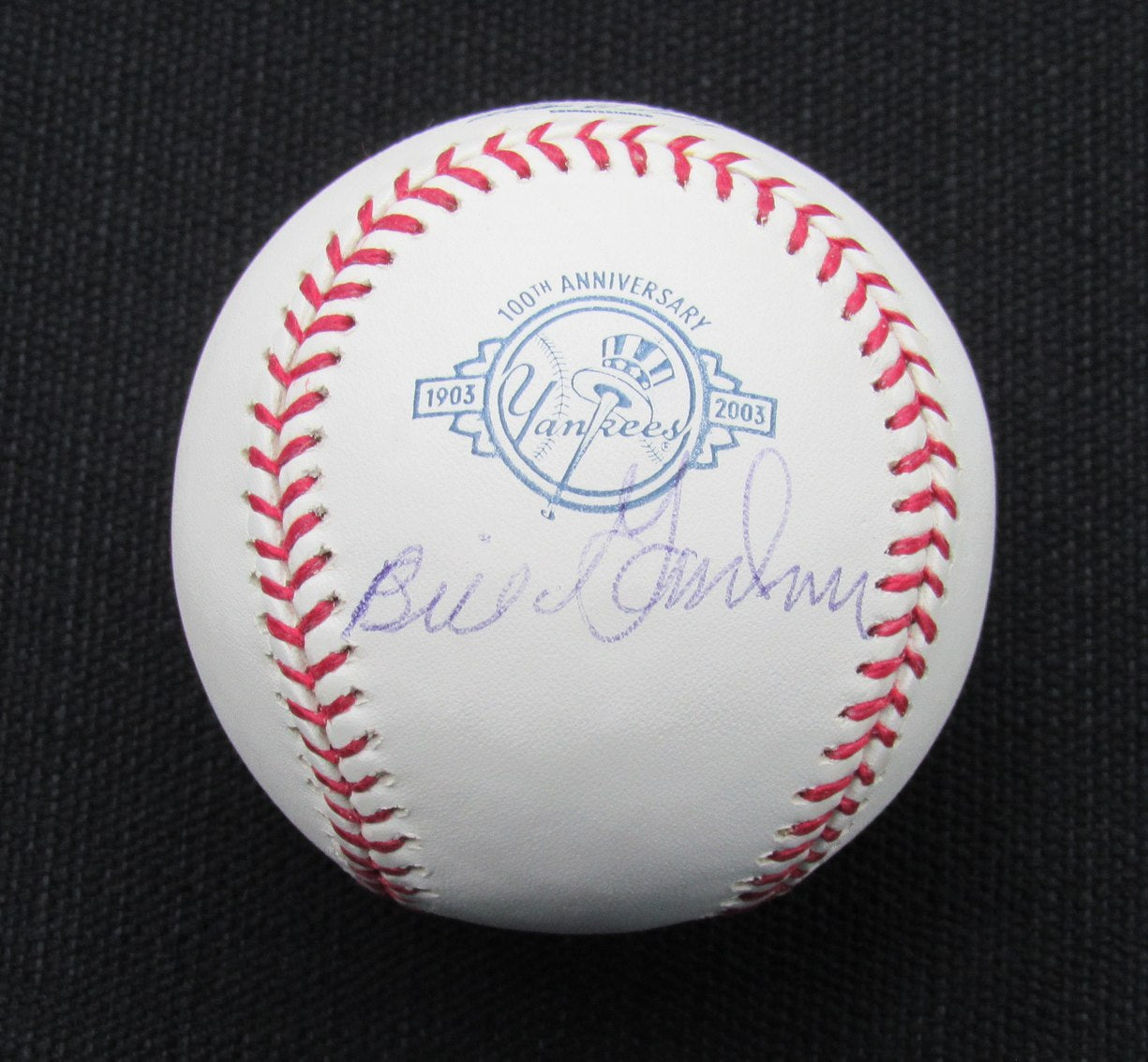 Billy Gardner Signed/Auto OML Yankees 100th Anniversary Baseball JSA 186648