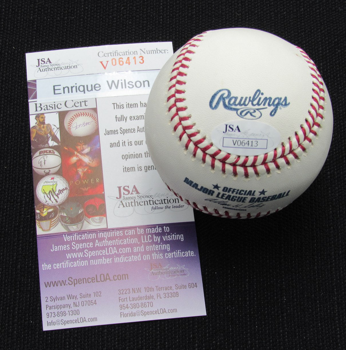 Enrique Wilson Signed/Auto Yankees 100th OML Baseball JSA 186785
