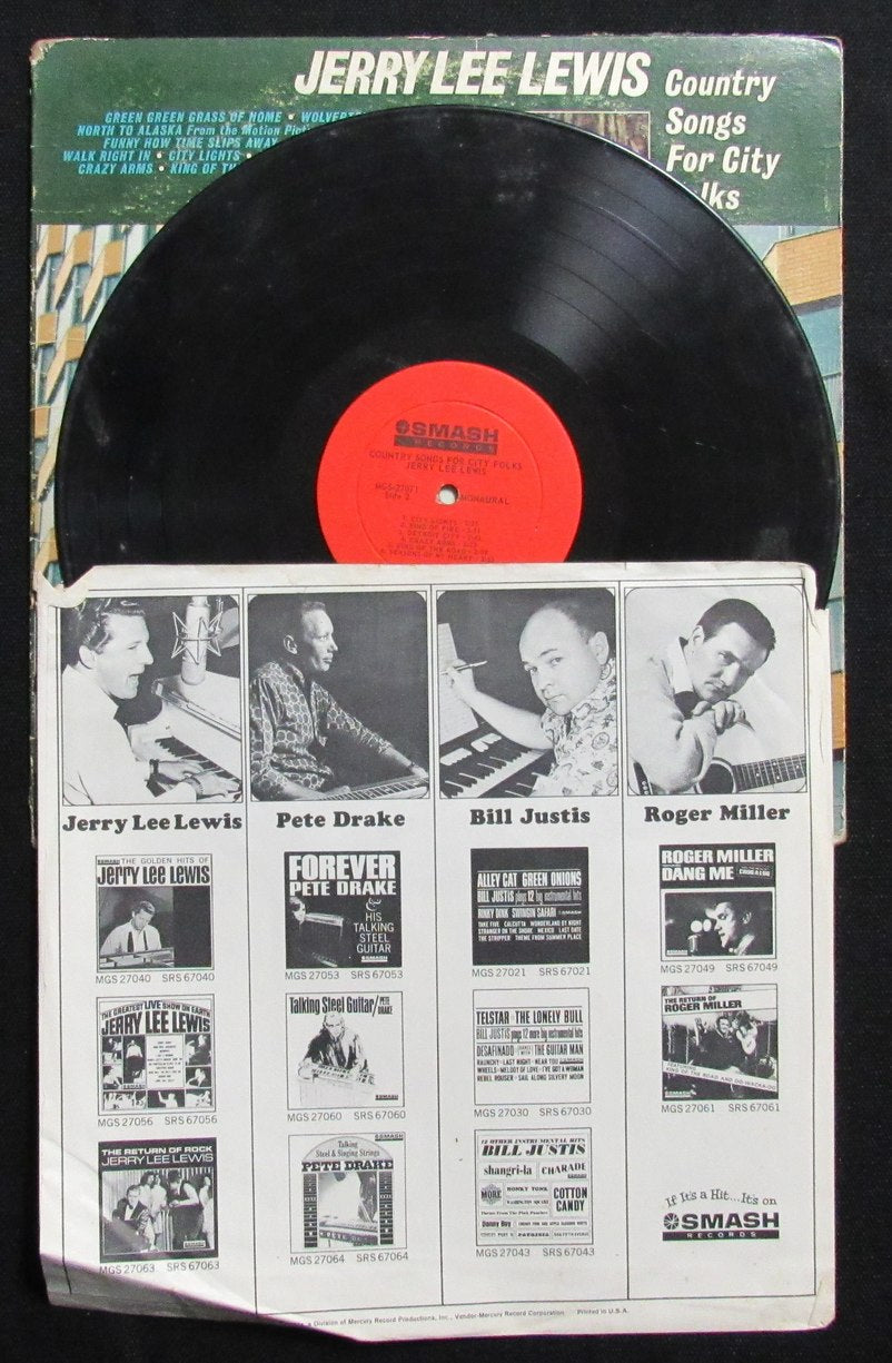 Jerry Lee Lewis Signed/Auto Country Songs for City Folks Album PSA/DNA 193940