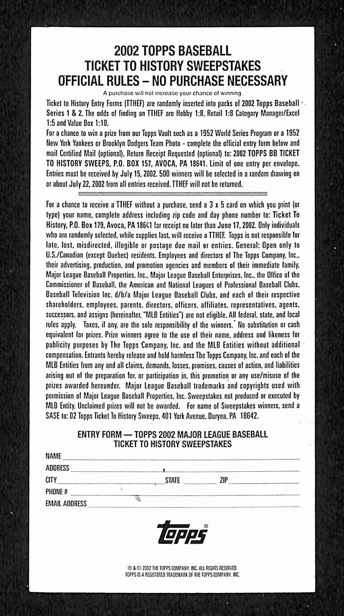 Duke Snider HOF Signed/Autographed Replica 1952 World Series Full Ticket 194146