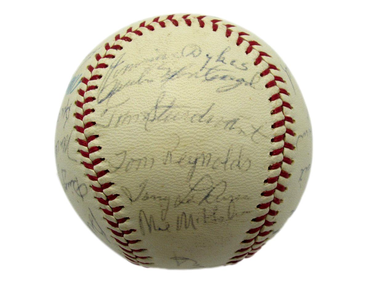 1963 Kansas City Athletics Team Signed OAL Baseball (28) La Russa HOF 193601