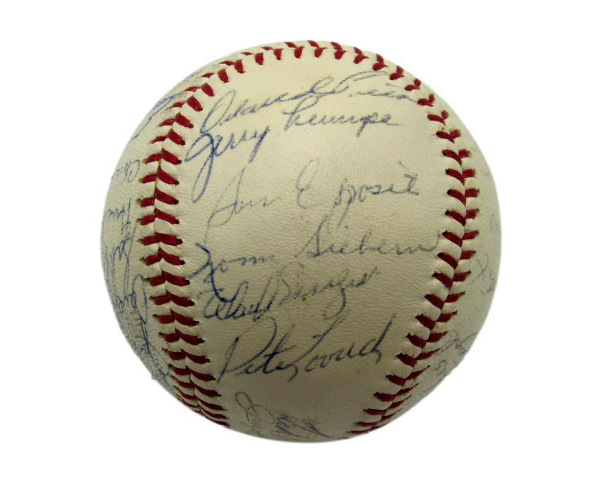 1963 Kansas City Athletics Team Signed OAL Baseball (28) La Russa HOF 193601