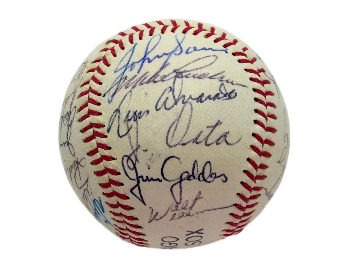 1972 Chicago White Sox Team Signed Baseball (25) Tanner Wood 193598