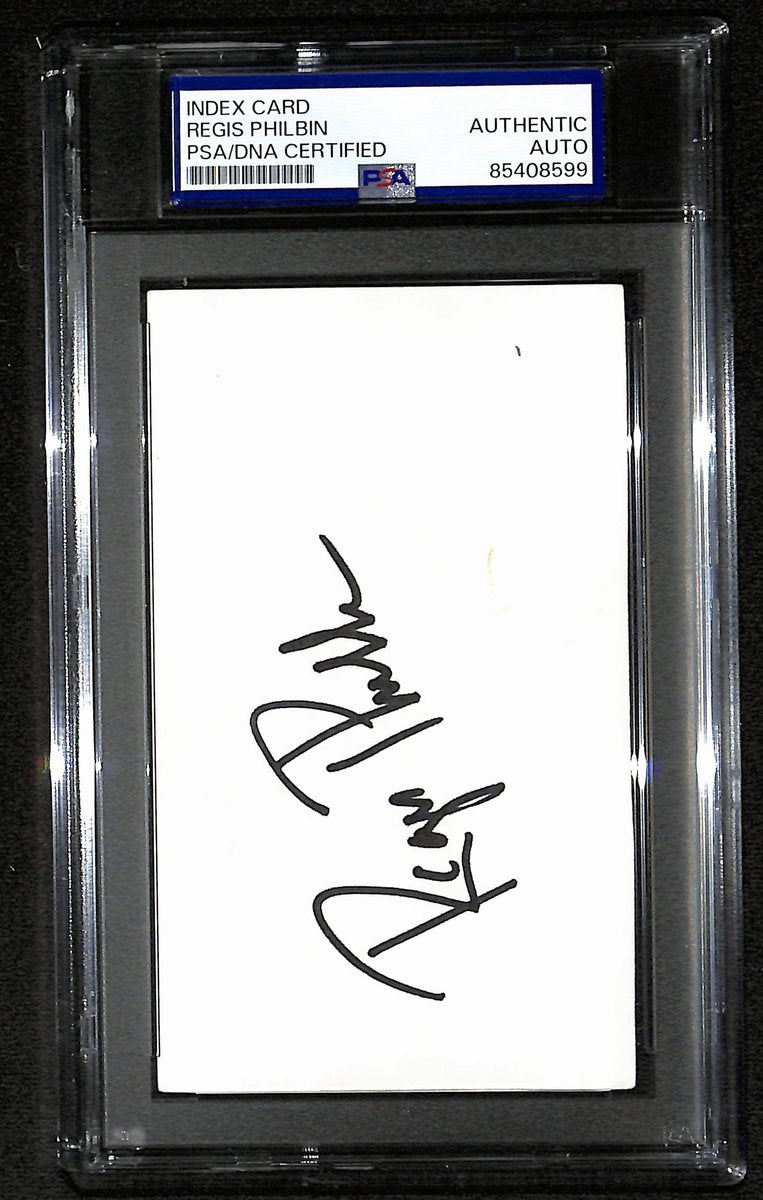 Regis Philbin Signed/Autographed 3x5 Index Card Performer PSA/DNA 194217