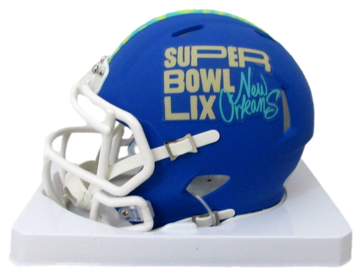 Lane Johnson Signed/Autographed Super Bowl 59 Mini Helmet Eagles PSA/DNA 193553
