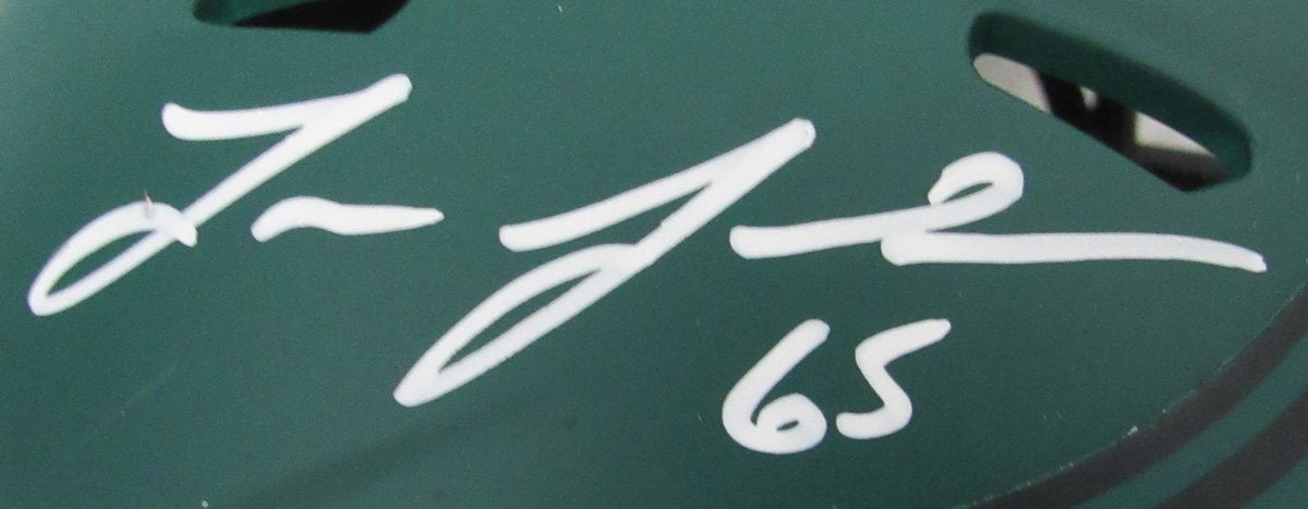 Lane Johnson Signed/Autographed Green Rave Mini Helmet Eagles PSA/DNA 193554