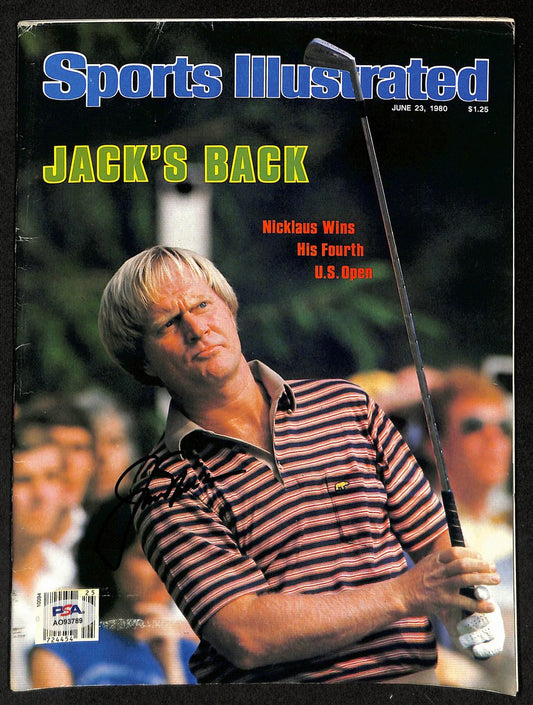 Jack Nicklaus Signed 6/23/1980 Sports Illustrated Magazine NOLABEL PSA/DNA