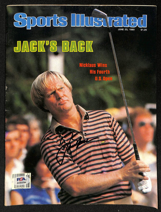 Jack Nicklaus Signed 6/23/1980 Sports Illustrated Magazine NOLABEL PSA/DNA 2